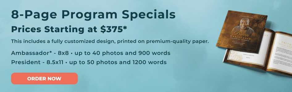 8-page Programs Starting at $375